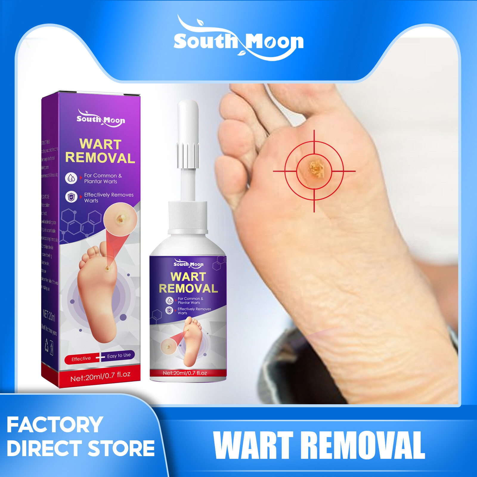 South Moon Corn Removal Foot Liquid Corn Remover Calluses Plantar Warts
