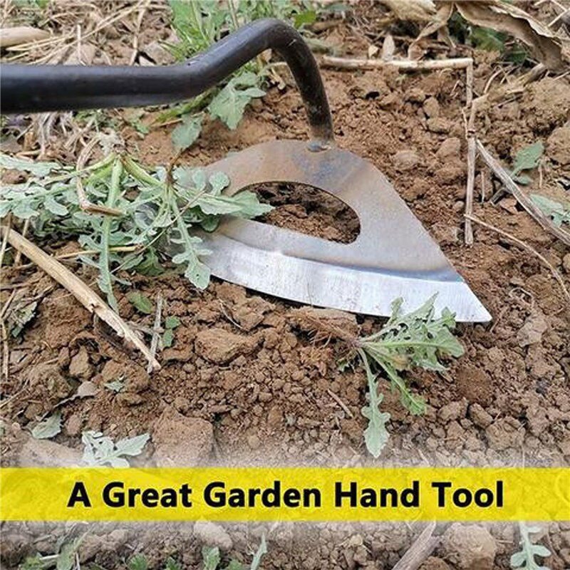 Feng Qi Shop 1pc all-steel hardened hollow handheld hoe weeding rake planting vegetable farm garden agriculture tool weeding accessories