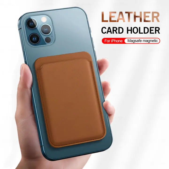 Magsafe Leather Card Case Foriphone 12 Pro Max 12pro 12mini 12 Card Bag Magnetic Fashion Wallet Card Bank Card Holder For Apple Iphone 12 Pro Max Back Cover With Magsafe Lazada Ph