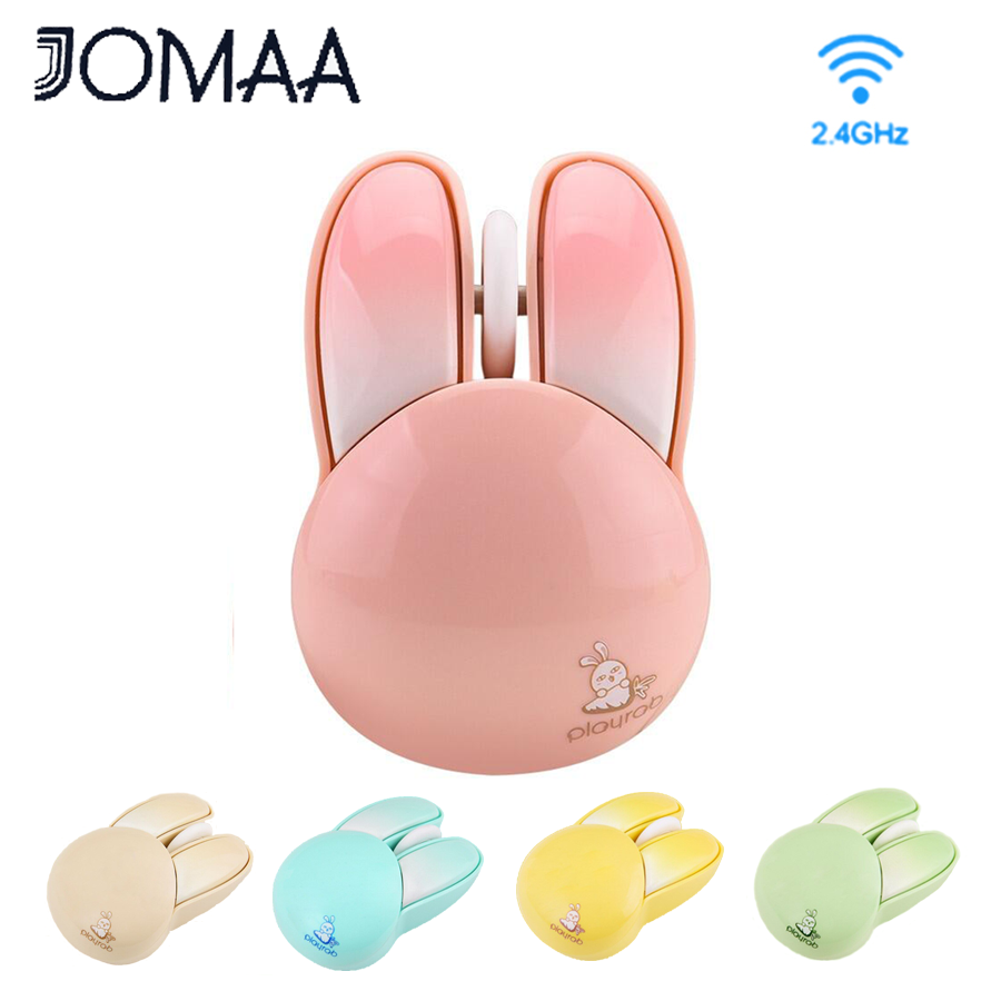 JOMAA mouse for laptop Wireless mouse Kawaii mouse Cute 2.4G Wireless Mouse for Computer Laptop Notebook Rabbit Candy Color Wireless Mouse for Ofiice Home Gift Girls