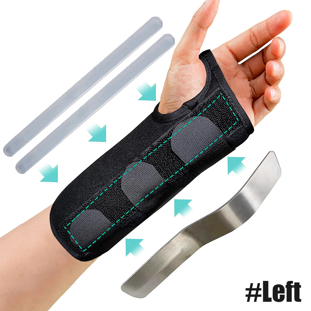 1 PCS Sports Wrist Brace for Carpal Tunnel, Adjustable Wrist Support with Splints, Compression Hand Support for Injuries, Wrist Pain
