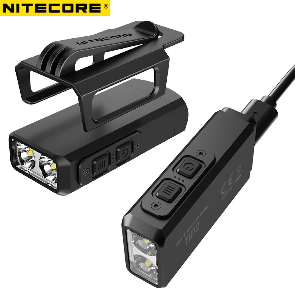 NITECORE Đèn Pin Mini TIP2 Senter Đèn Pin Móc Khóa Sạc USB Đèn Pin Khẩn Cấp Di Động Ngoài Trời CREE XP-G3 S3 Ppowerful Nhật Bản Đèn Pin Đa Năng LED Chống Nước IPX67 Đèn Pin LED 26650 Siêu Sáng Công Suất Cao 10000LM
