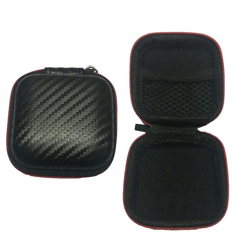 1/2Pcs Xách Tay Nhỏ Lưu Trữ Hộp Vuông Keychain Lưu Trữ Ánh Sáng Túi EVA Chống Sốc Cứng Moistureproof Túi Tai Nghe