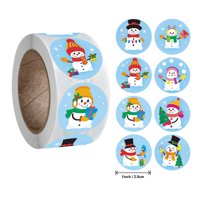 500Pcs/roll Christmas Stickers Labels,Christmas Stickers, Merry Christmas Tag Christmas Holiday Stickers Xmas Kids Stickers Decals for Christmas Gift and Crafts Decorations