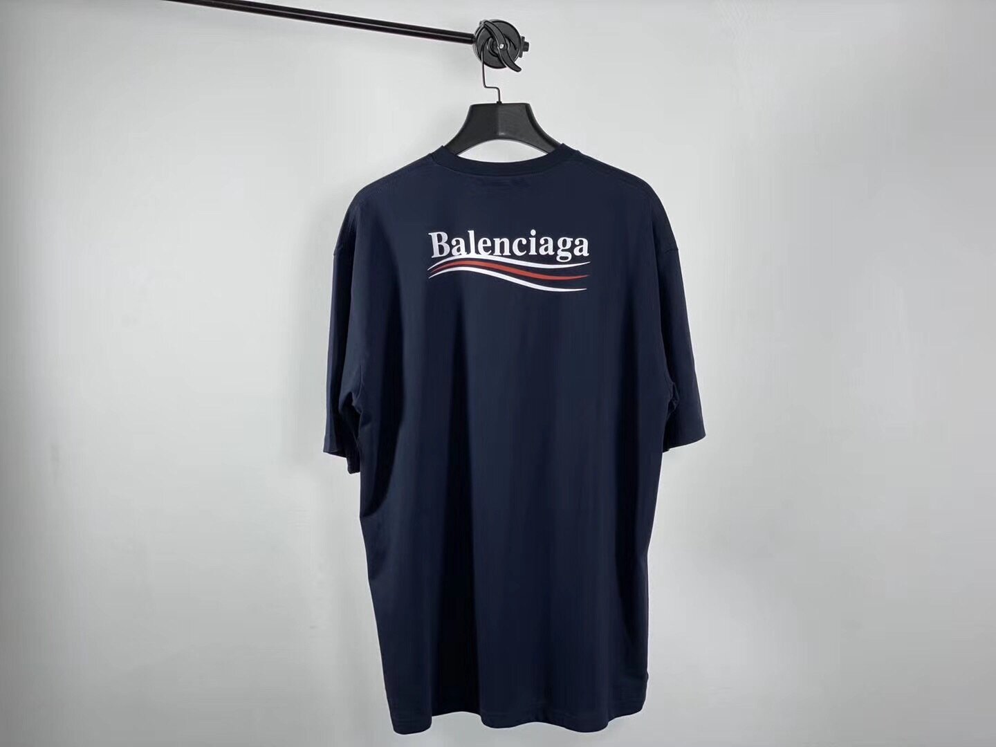 Balenciaga Pepsi Tee Navy Blue Lazada