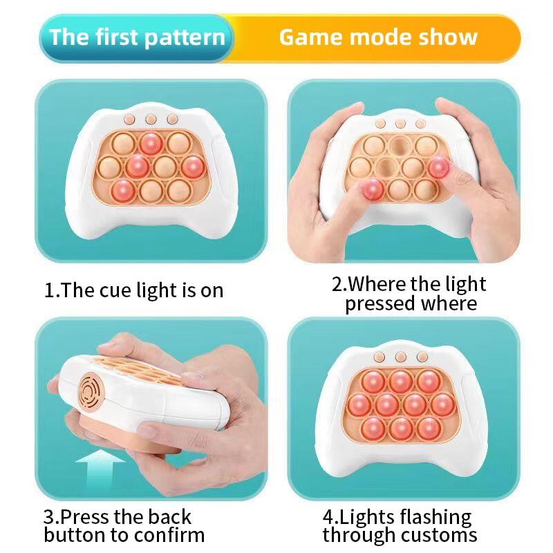 Quick Push Game Pop Popsocket Electronic Pushit Pro Super Bubble Pop Game Light Push Up Poplight Antistress Fidget Toys