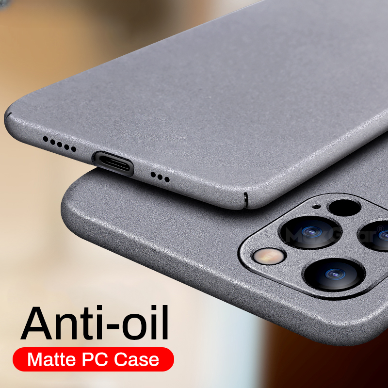 Luxury Matte Shockproof Hard PC Case For iPhone 14 pro 13 12 11 Pro MAX 14Plus Simple Ultra Thin Back Cover Capa