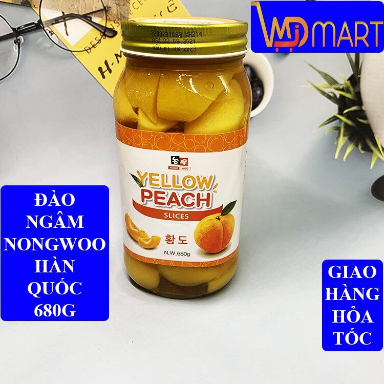 Đào Ngâm Hàn Quốc 680G ( Đào Vàng Nongwoo)