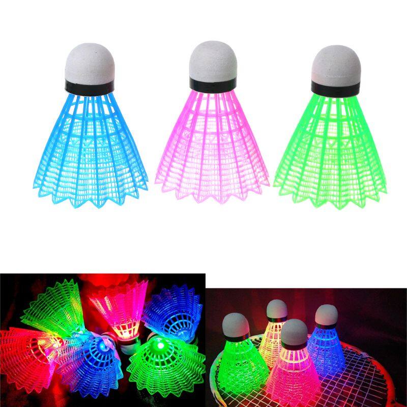 3Pcs Luminous Outdoor Badminton Airshuttle Plastic Birdies Shuttlecock Feather Resistance Wind Balls Ball For Training Dropship