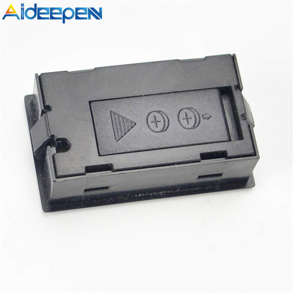 Aideepen Embedded Digital Thermometer with Built-in Probe and LR44 Battery Black Rectangular Thermometer Hygrometer Aquarium Temperature Humidity Meter