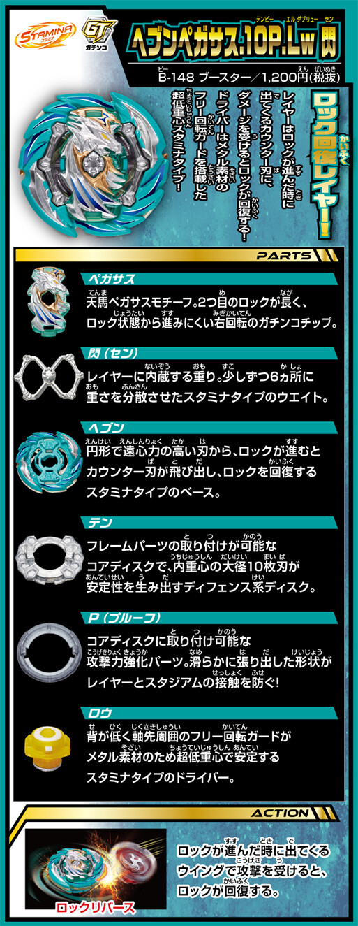 Tv Movie Character Toys Toys Hobbies Takara Tomy Beyblade Burst Gt B 148 Booster Heaven Pegasus 10p Lw Us Seller