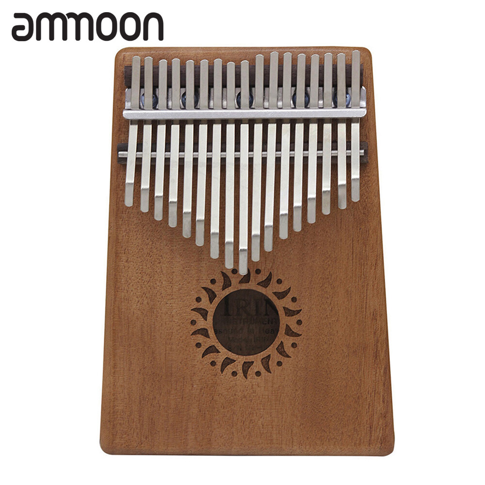 17 Key Kalimba Mbira Pocket Thumb Piano Solid Mahogany Wood Musical Instrument Gift for Music Lovers Beginner Students