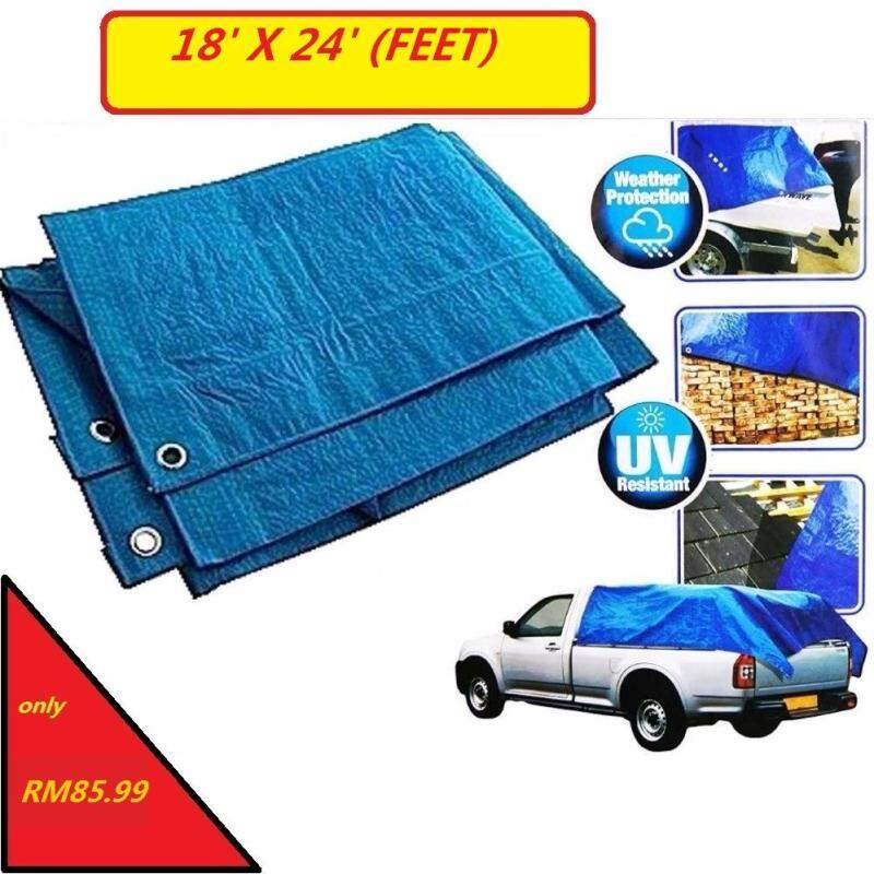 CANVAS BLUE/ORANGE (HEAVY DUTY) ~18feet x 24feet canves