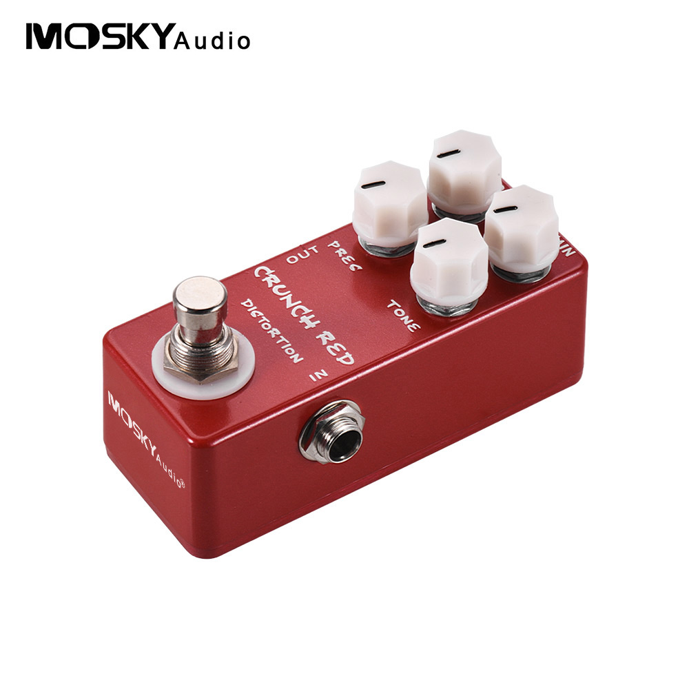 [ammoon]quà bí mật MOSKYAudio CRUNCH RED Distortion Guitar Effect Pedal Full Metal Shell True Bypass