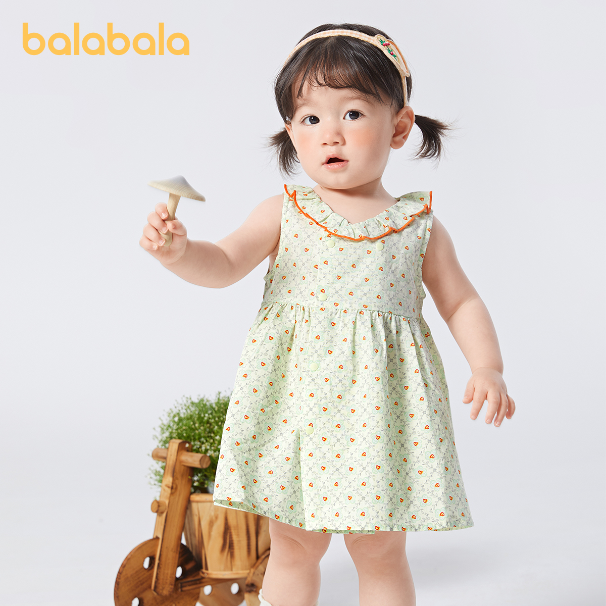 Balabala Infant Girls Dress Princess Dress Summer Fashion Sweet Cute Dress