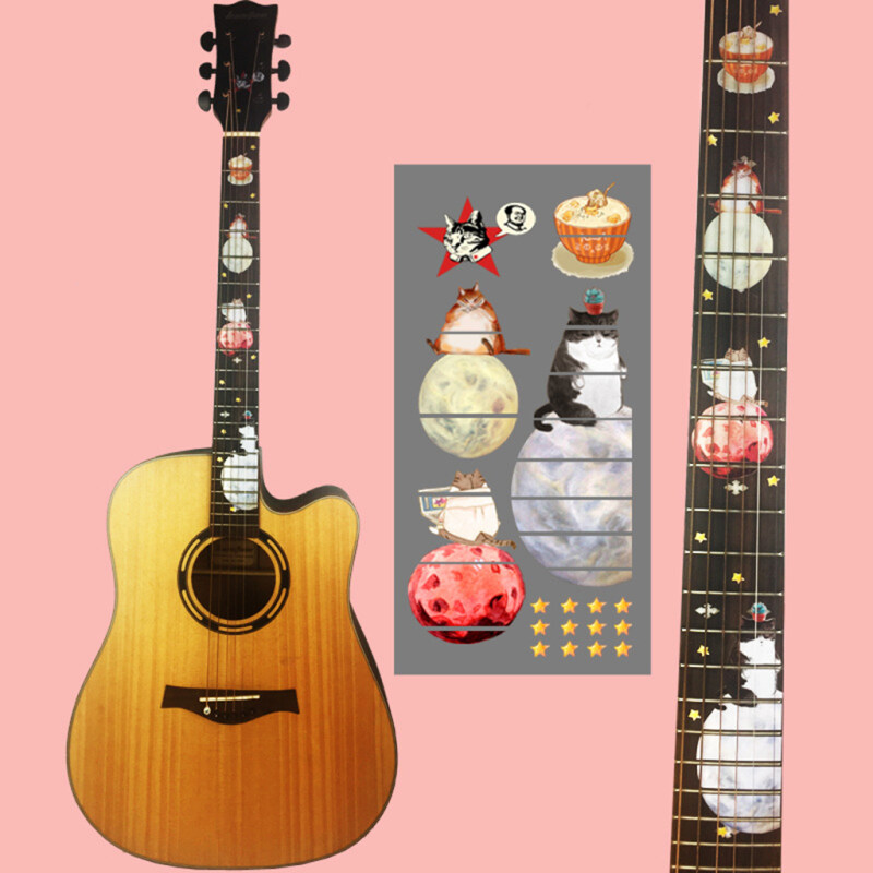 Baoblade Guitar Fretboard Đề Can Bảng Điều Khiển Nhãn Dán Phụ Kiện Nhạc Cụ