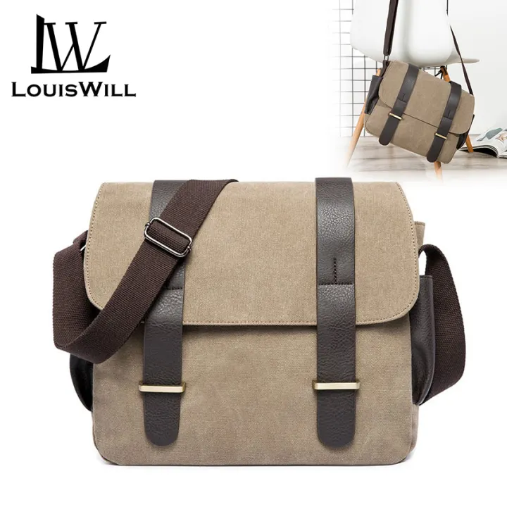 canvas shoulder bags for men