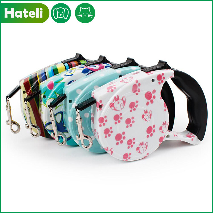 【HATELI】12 Color Dog Harness Puppy Retractable Leashes For Cat Traction Walking Automatic Adjustable Pet Collar Leads