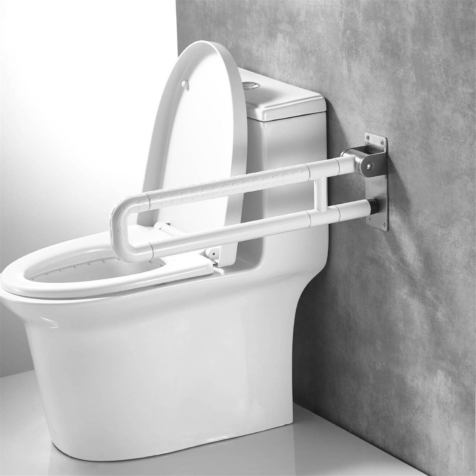 Handicap Grab Bars Rails Toilet Handrails Bathroom Safety Bar Hand Support Rail Handicapped Handrail Accessories For Seniors Elderly Disabled Mounted Bath Grips