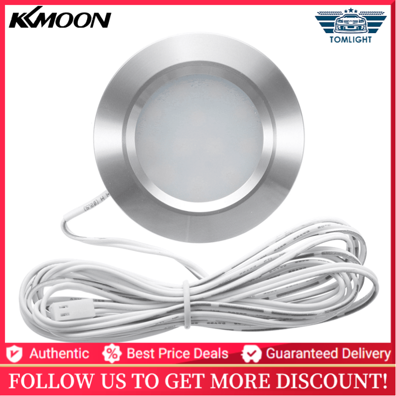 Recessed 12LED RV Boat Recessed Ceiling Light 12V Led Lights Round Shape Ultra-Thin Camper Interior Lighting Small Downlight with Cable