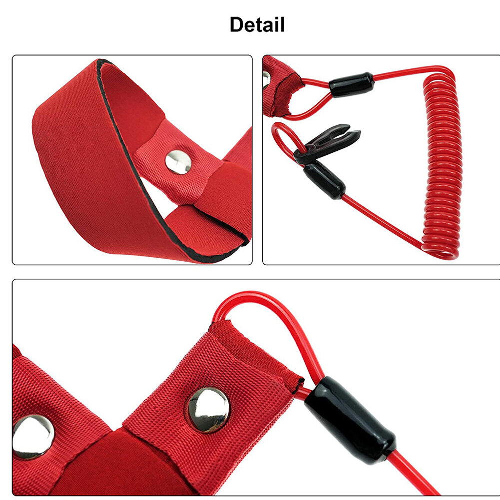 Boat Outboard Engine Motor Lanyard Kill Stop Switch Safety Tether Wear-resistant for Yamaha