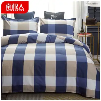 4 Pcs Luxury Comforter Bedding Sets Geometric Pattern Bed Linen