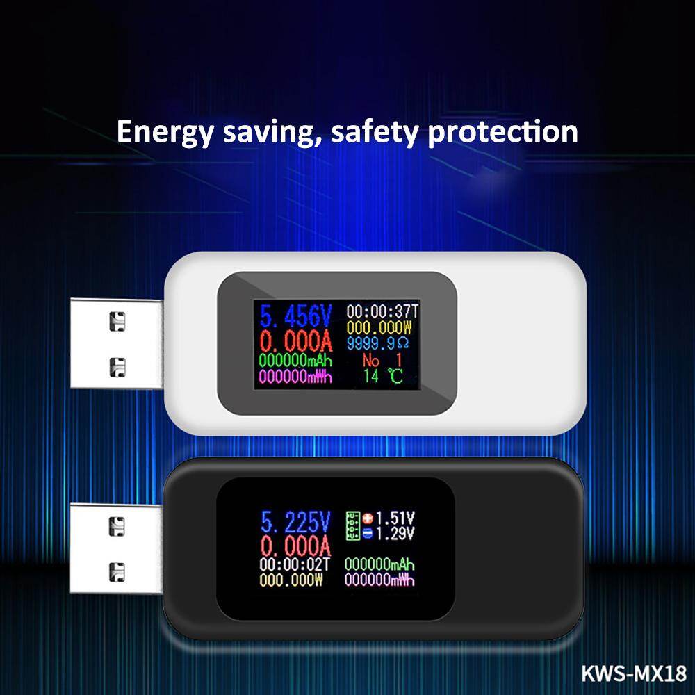 KWS-MX18 10 in1 Digital LCD Display USB Tester Voltage Current Tester Power Meter Timing Ammeter USB Charger Tester Detector Voltmeter