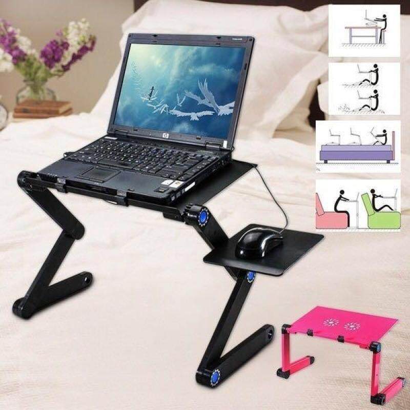 Mini Laptop Stand Table Foldable Laptop Stand Ergonomic Lap Desk 360 Degree Adjustable Angle Desk Bed Sofa Desk Black Laptop Stand