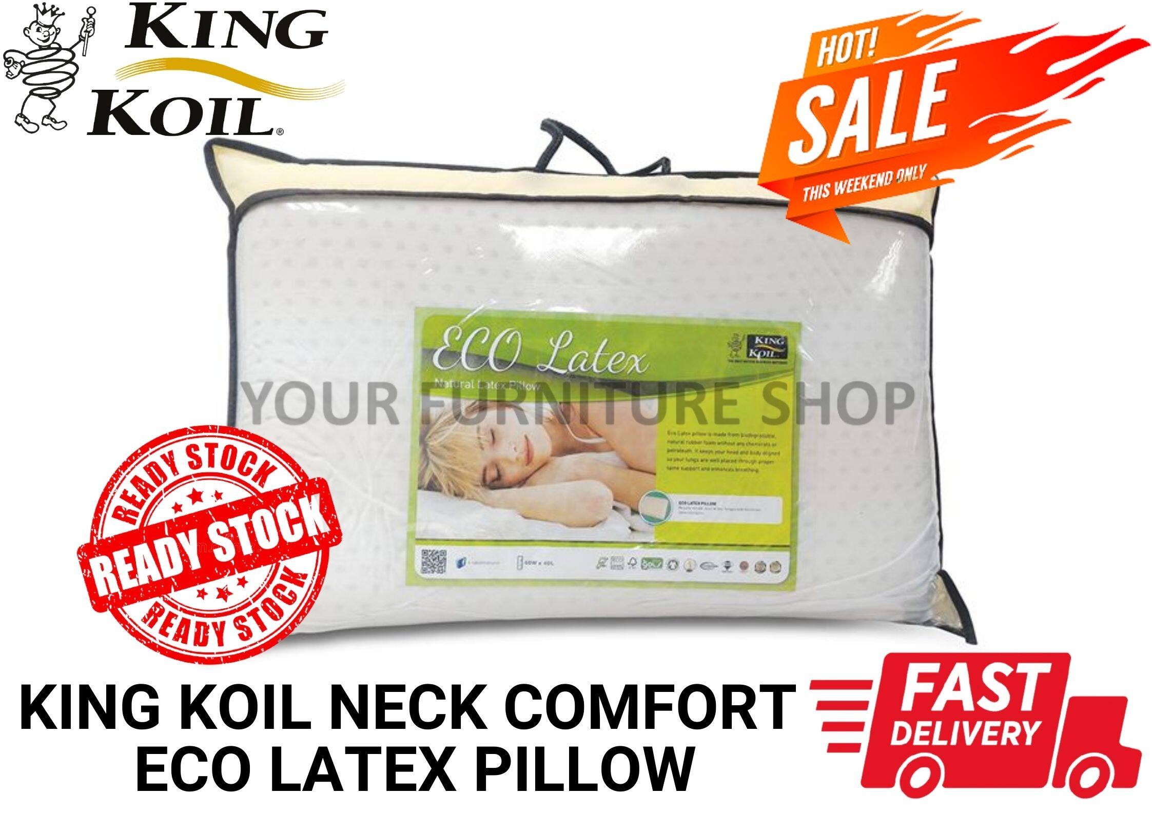 King Koil Neck Comfort Eco Latex Pillow Getah Bantak 乳胶枕头