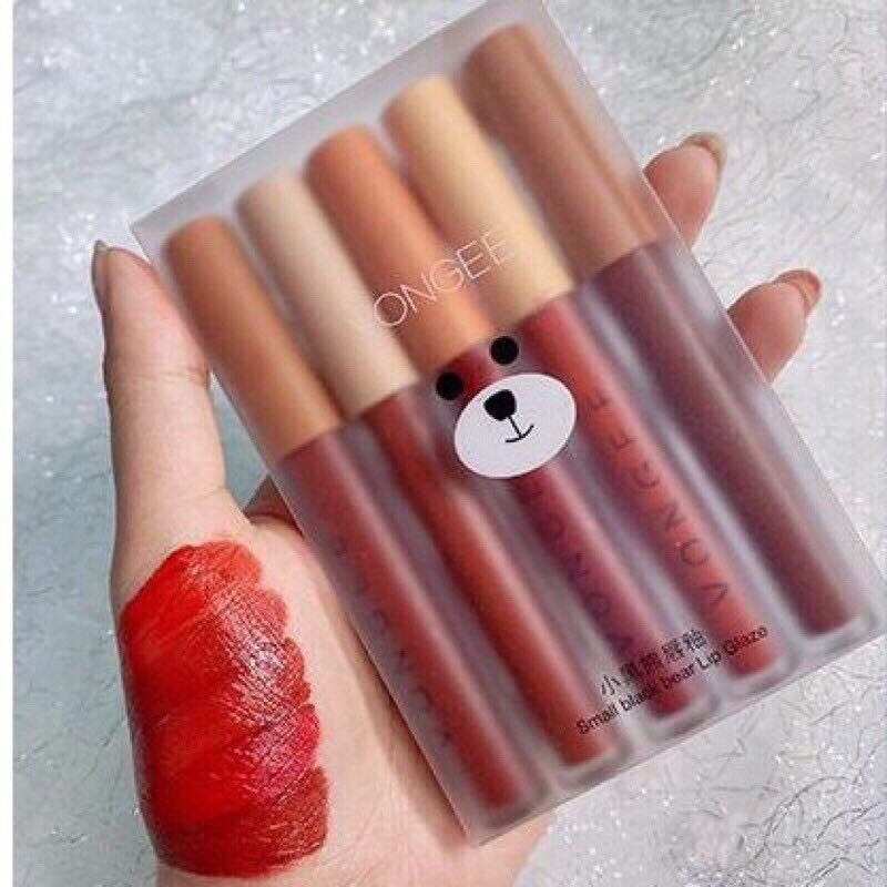 Sét Son Kem 5 Cây Vongee Hình Gấu - cuahnagthienduc