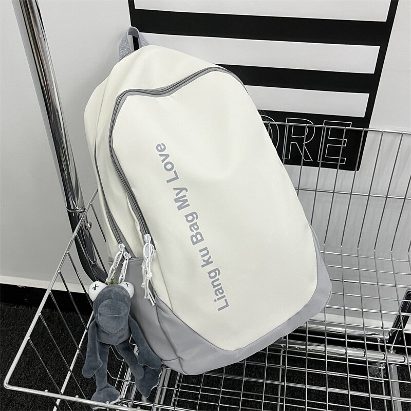 HS Student backpack fashion large capacity Korean version schoolbag letter printing nylon backpack