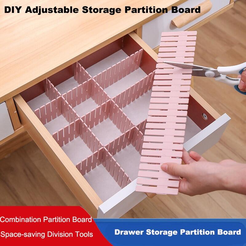 4 PCS Adjustable Clapboard Drawer Divider Partition Storage Organizer Wardrobe Closet Separator For Underwear Socks Belt Office