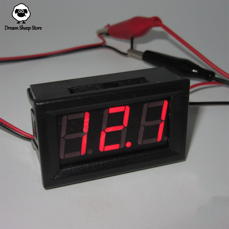 【 HOT Sale 】 0.56 Inch 2-wire Voltage Meter Head LED Digital Voltmeter with Reverse Polarity Protection