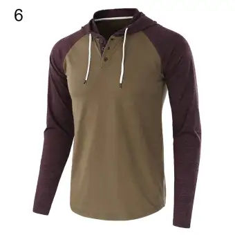 hooded henley shirt