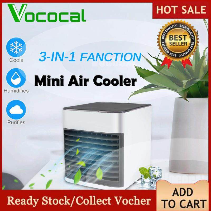【Free shipping】Vococal 3 In 1 Mini Air Cooler With Ultra Evaporative Portable Air Conditioner Personal Space Cooler for Home Office Dorm Singapore