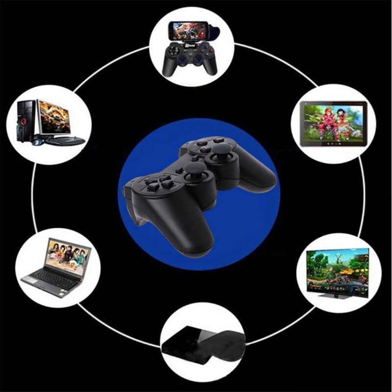 2.4G Wireless Controller Gamepad + Micro USB OTG Adapter For PS3 Android Phone TV Box