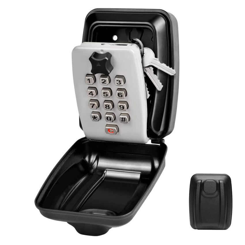 Key Safe Wall Mounted Large Key Lock Box With Resettable Push Button 12