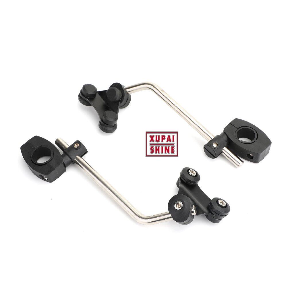 【XPS】Universal Windscreen Bracket holder 7/8" 22mm Standard Handlebar Windshield Mount Clamp Black