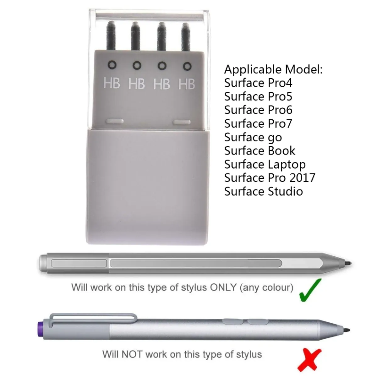 Based On Best 4 In 1 Hb Surface Stylus Pen Tips Replacement For Surface Go 4 5 6 7 Surface Book 1 2 Tablet Default Surface Pen Tip Kit Lazada