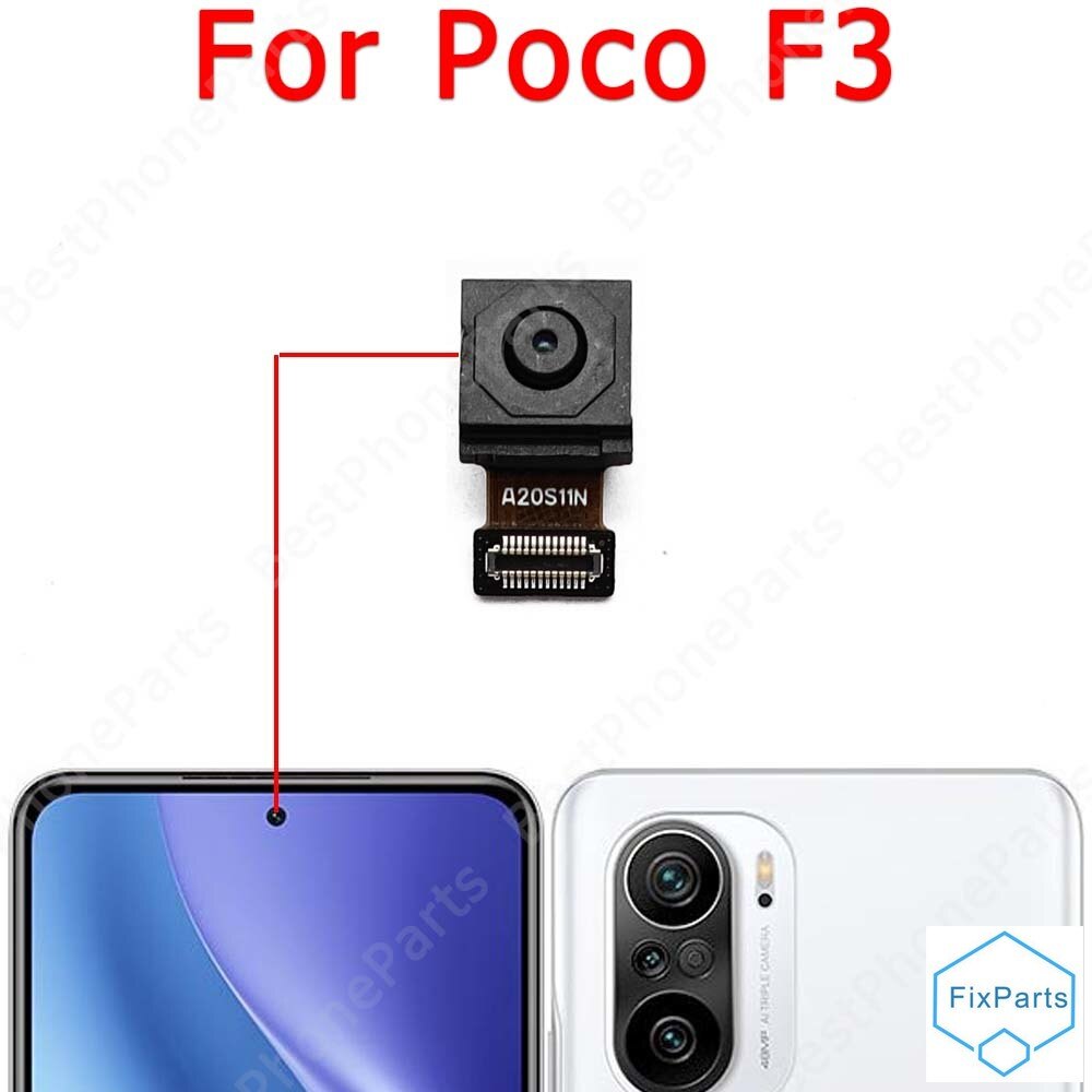For Xiaomi Mi Poco F3 Selfie Frontal Original Small View Camera Module  Facing Front Repair Spare Parts Replacement Flex