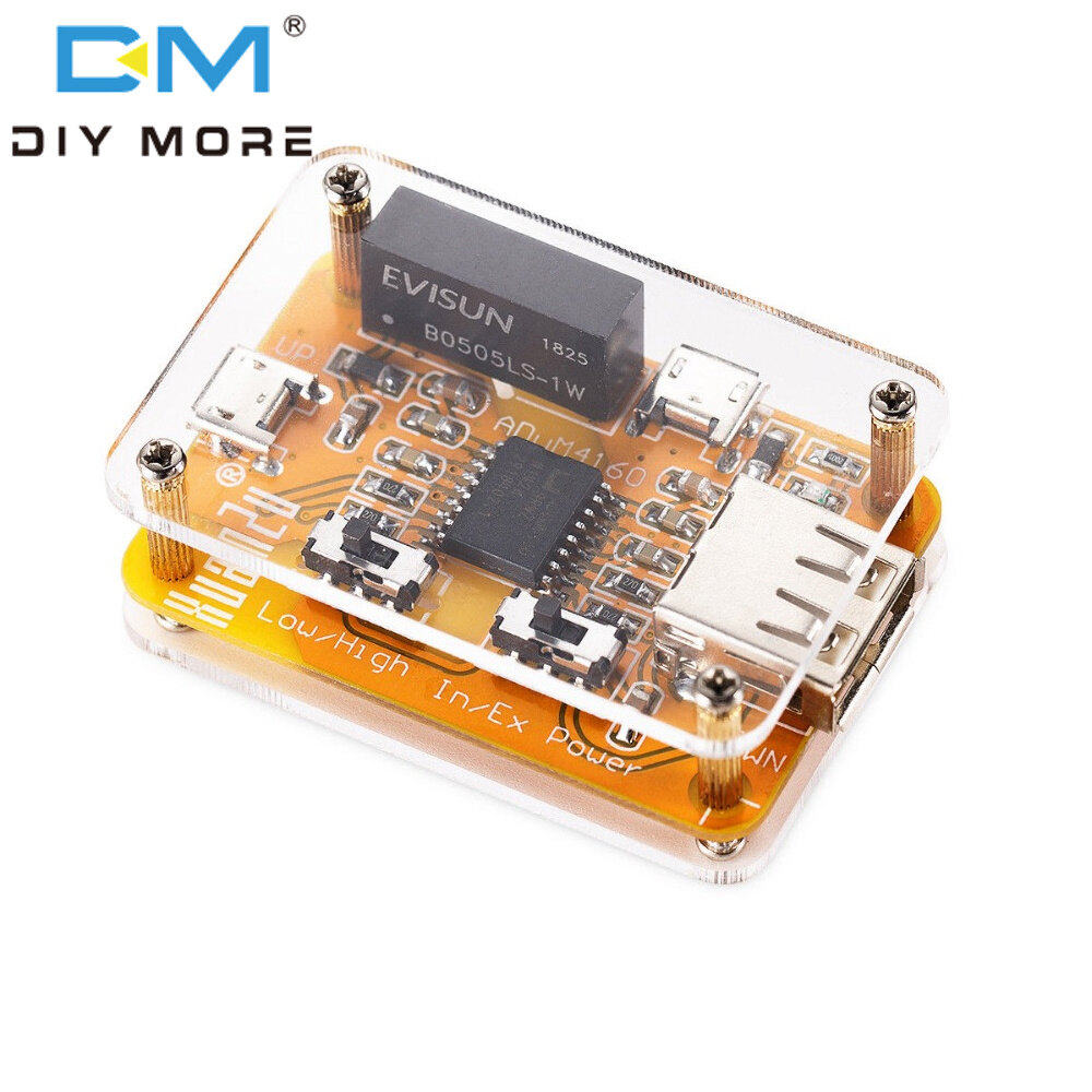 DiymoreUSB Isolator Signal Digital Safety Isolation Line Protector ADUM4160 Isolation Module