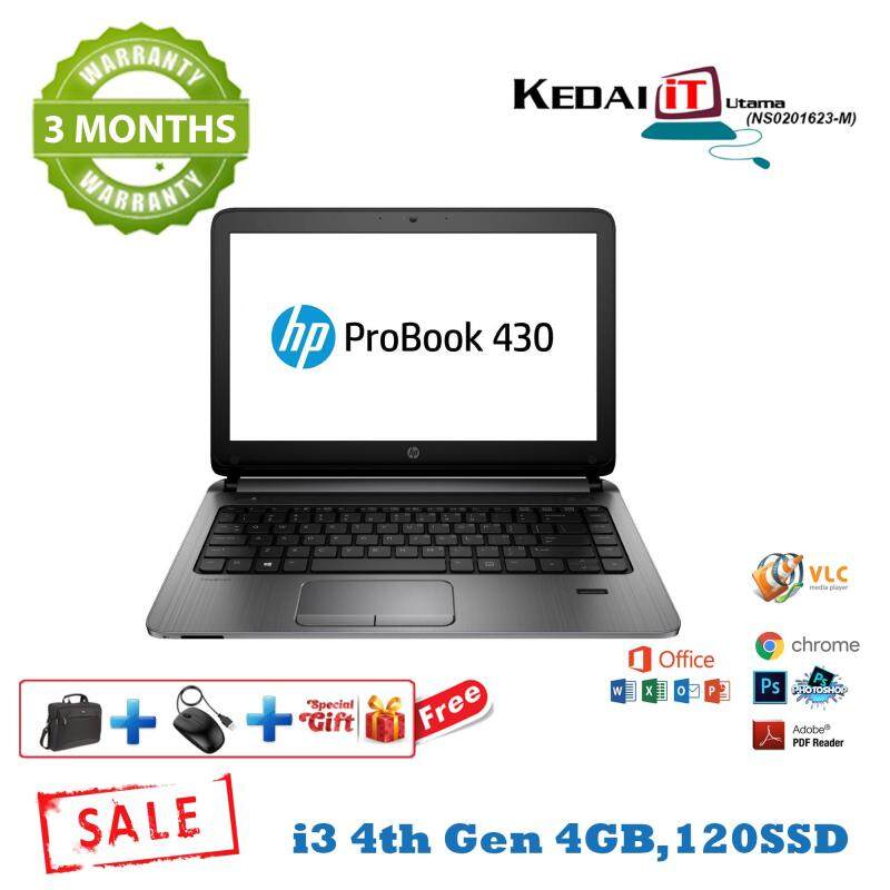 Hp ProBook 430 G2 i3 4th Gen Laptop , 128 SSD, 4GB RAM, Webcam, 3 Months Warranty Free Items (Refurbished) Malaysia