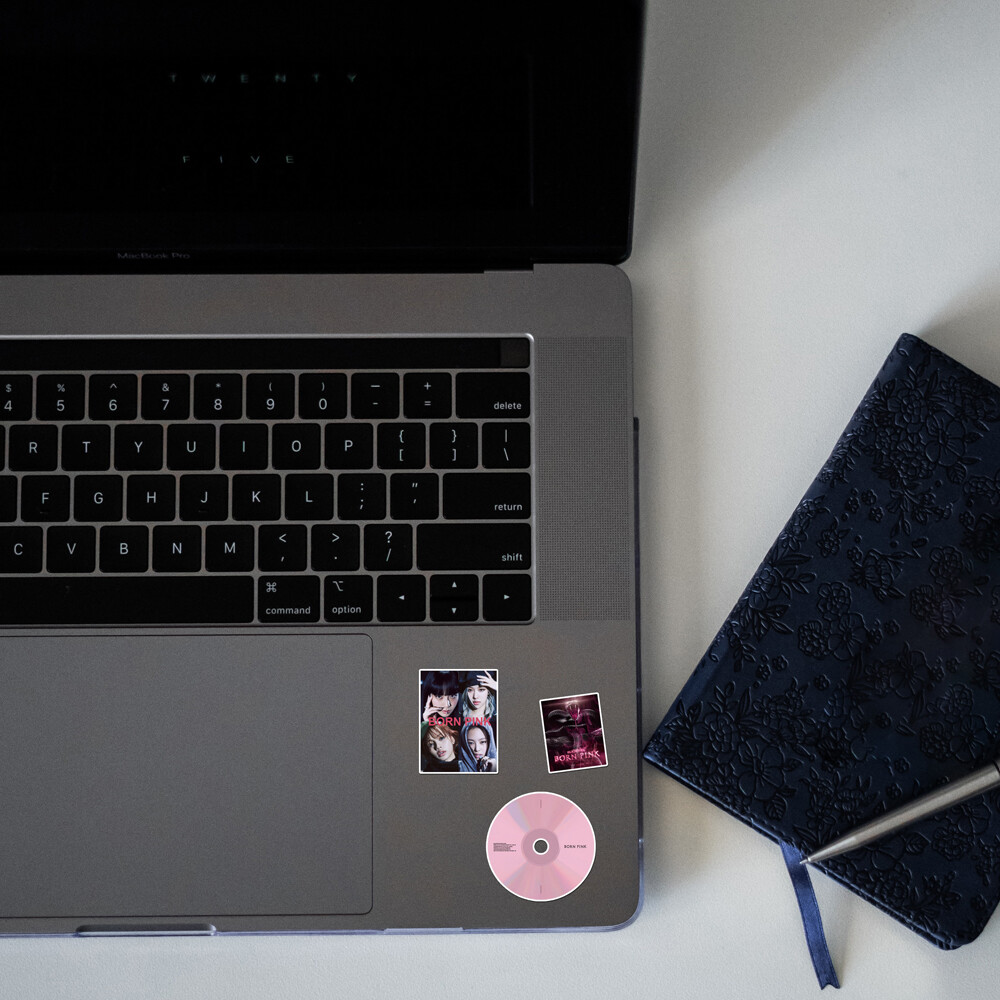csbi 100pcs/set Kpop BLACKPINK 2022 New Album BORN PINK PVC Stickers Album for Laptop Luggage Patches Skateboard Sticker