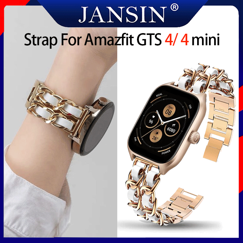 Dây đeo đồng hồ cho Amazfit GTS 4 mini Dây đeo bằng thép không gỉ Vòng đeo tay cho Amazfit GTS 4 Dây da kim loại gts4 /GTS 4mini
