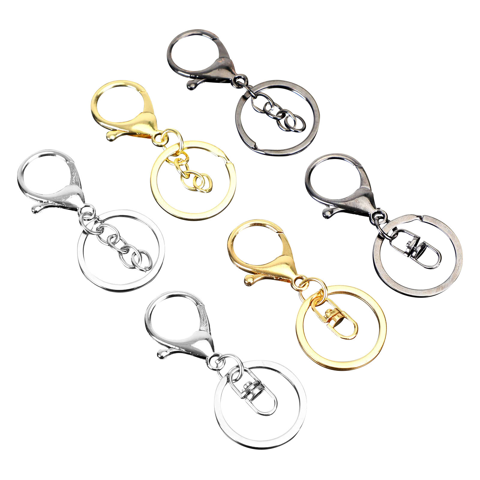 Areyourshop Lobster Clasp Metal Spring Steel Chain Keyring Key Chain Pendant Key