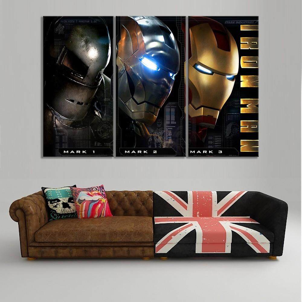 3 Pieces Iron Man Picture Canvas Print Painting Movie Poster