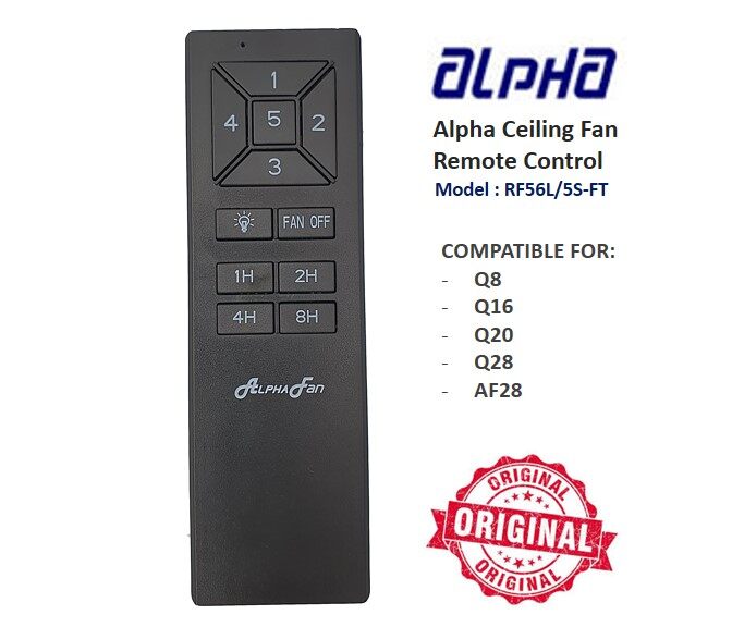 Original Alpha Ceiling Fan Remote Control Rf56l 5s Ft Lazada