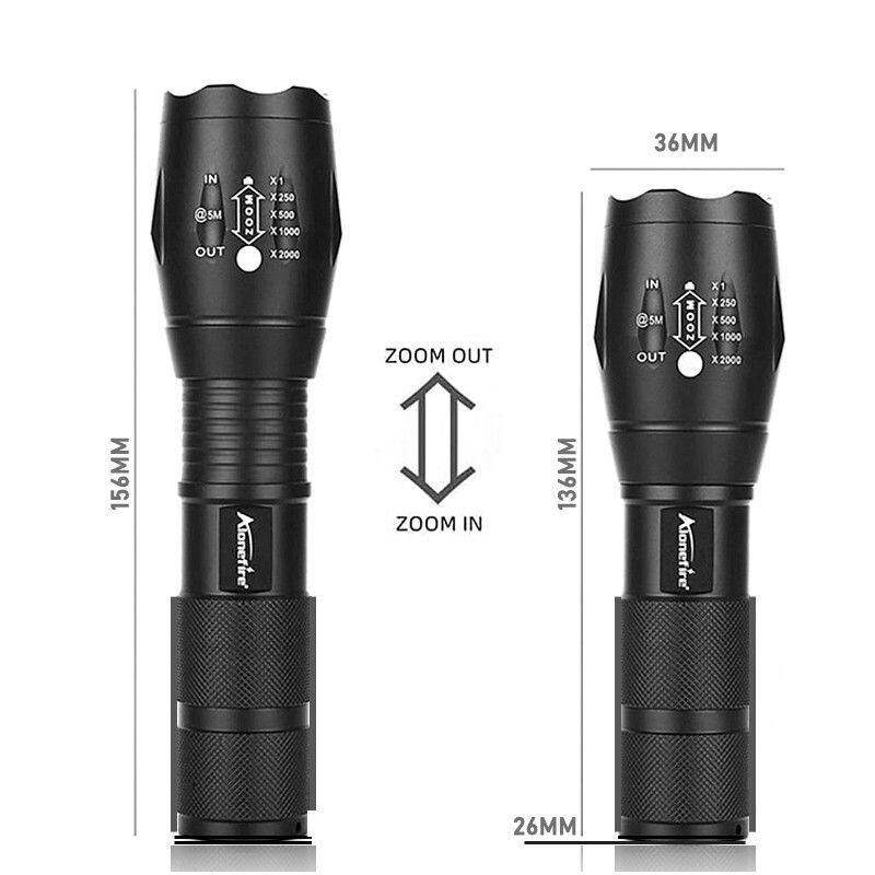 【Fire New】 LED green light mouse tail spotlight tactical wire control switch aluminum alloy strong light super bright lighting flashlight