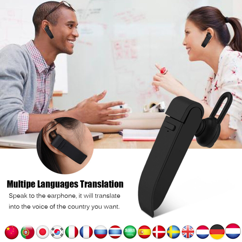 Tai Nghe Bluetooth Không Dây Phiên Dịch Tức Thời Đa Ngôn Ngữ Tai Nghe Nhét Tai Đồng Thời Ngôn Ngữ Nga