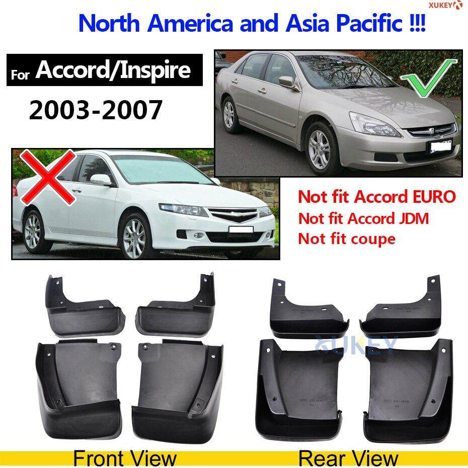 4Pcs Mudguards Splash Guards Fender Mud Flaps Fit 2003-2007 Honda Accord Sedan